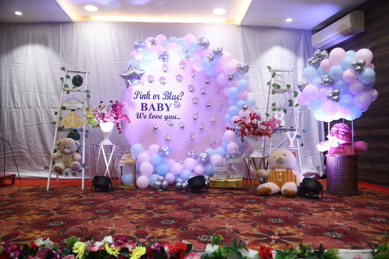 baby shower stage decor